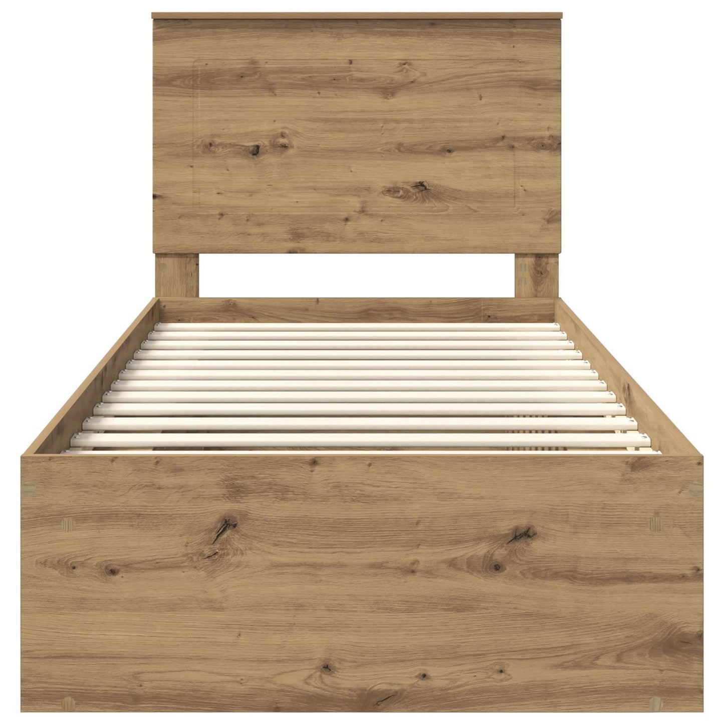 Bedframe Ambachtelijk eiken 90 x 200 cm Massief grenenhout