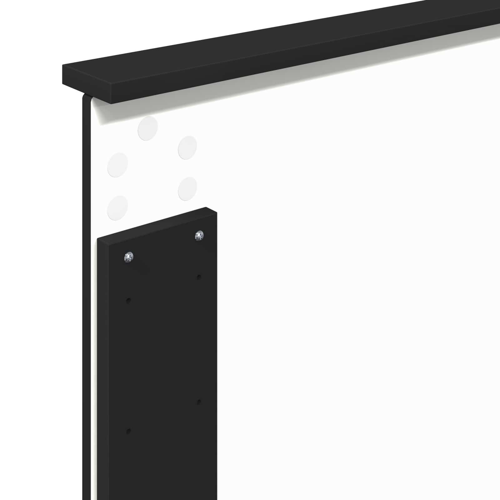 Bedframe met hoofdeinde Zwart 75 x 190 cm Massief grenenhout