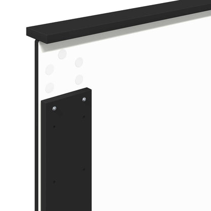 Bedframe met hoofdeinde Zwart 75 x 190 cm Massief grenenhout