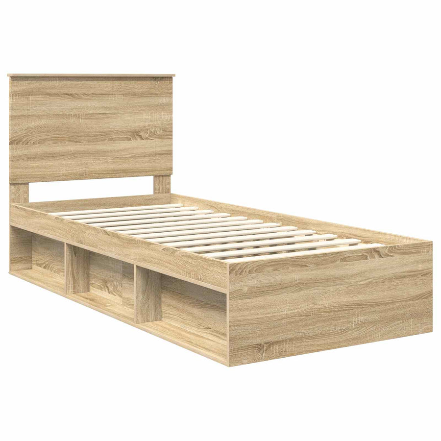 Bedframe Sonoma Eiken 75 x 190 cm Massief grenenhout