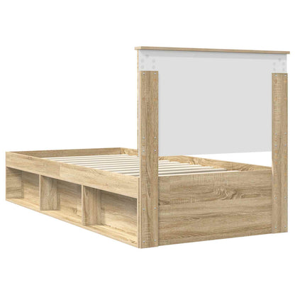 Bedframe Sonoma Eiken 75 x 190 cm Massief grenenhout