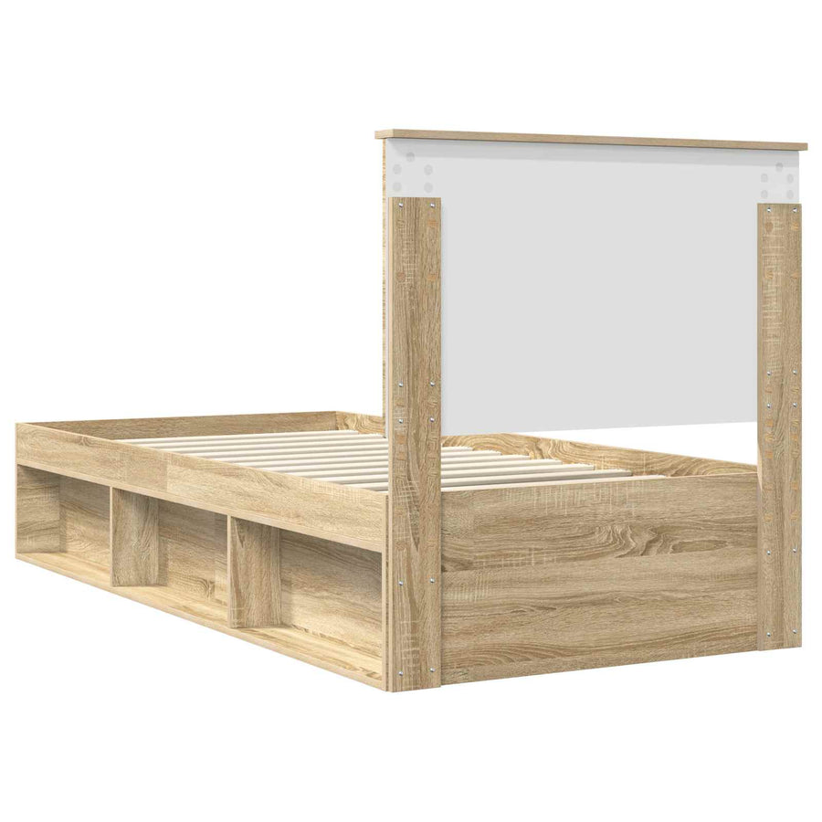Bedframe Sonoma Eiken 75 x 190 cm Massief grenenhout