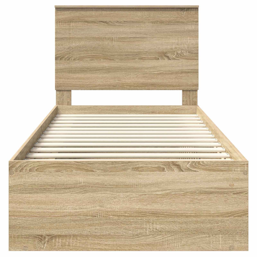 Bedframe Sonoma Eiken 75 x 190 cm Massief grenenhout