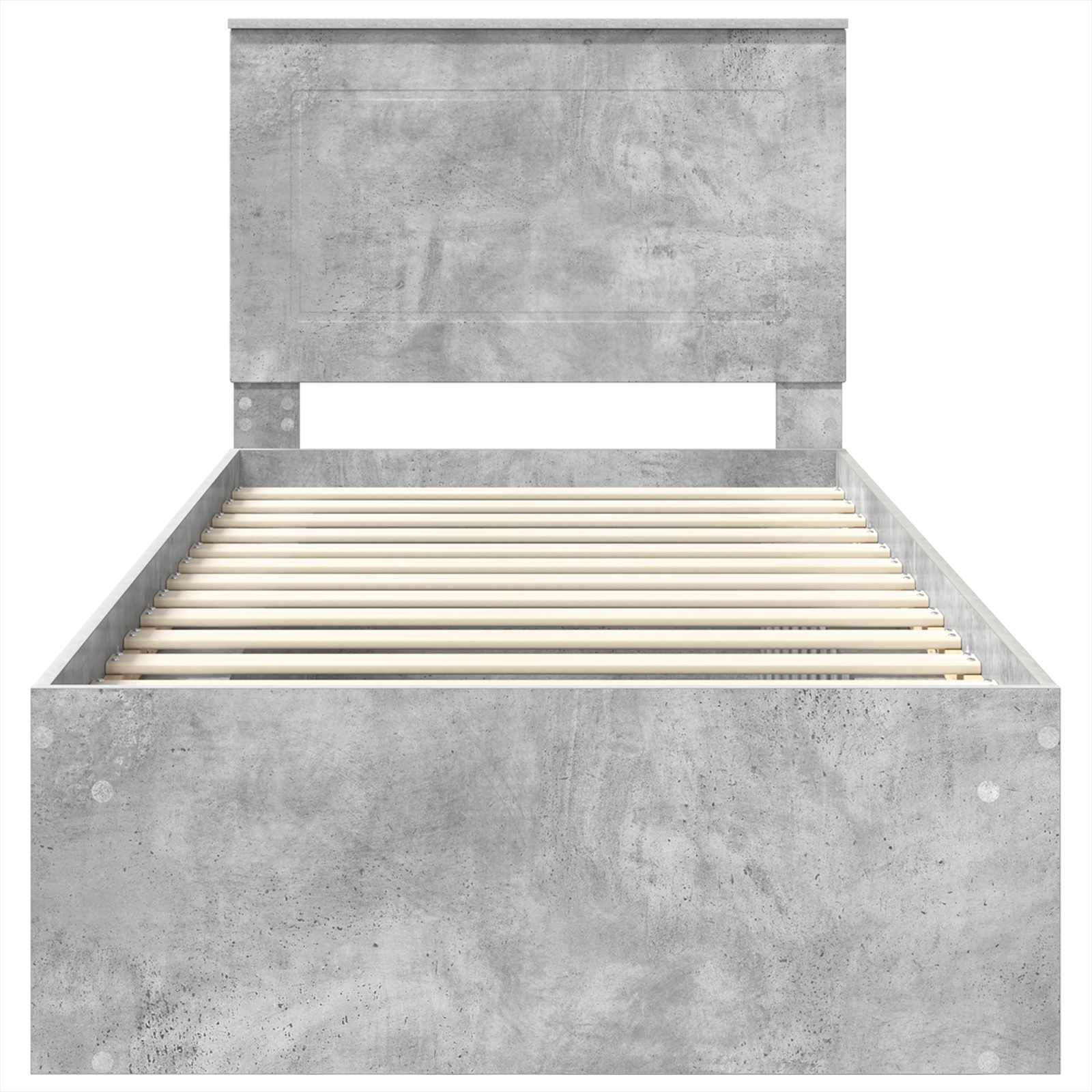 Bedframe Concerte Grijs 75 x 190 cm Massief grenenhout