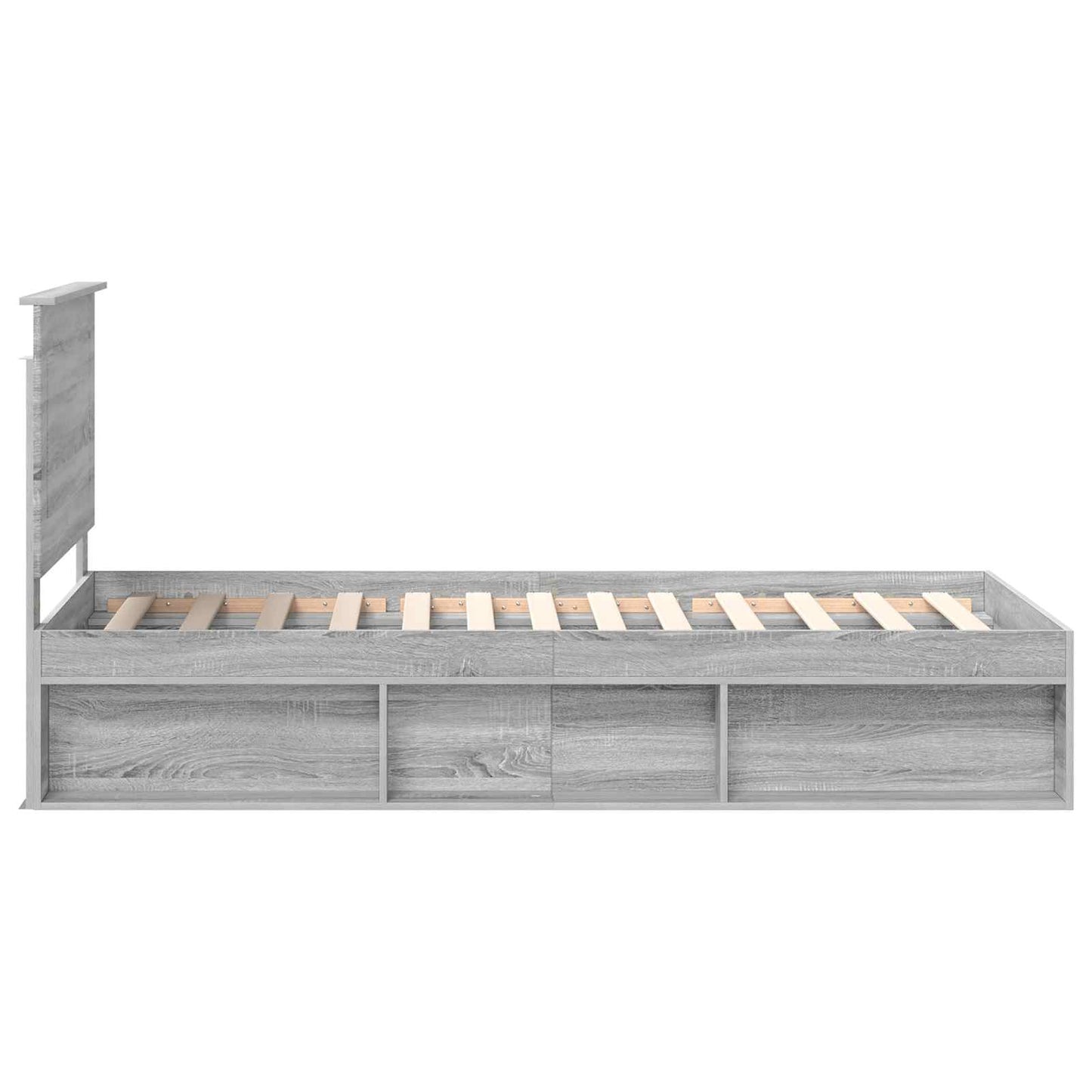 Bedframe Grijs Sonoma 75 x 190 cm Massief grenenhout
