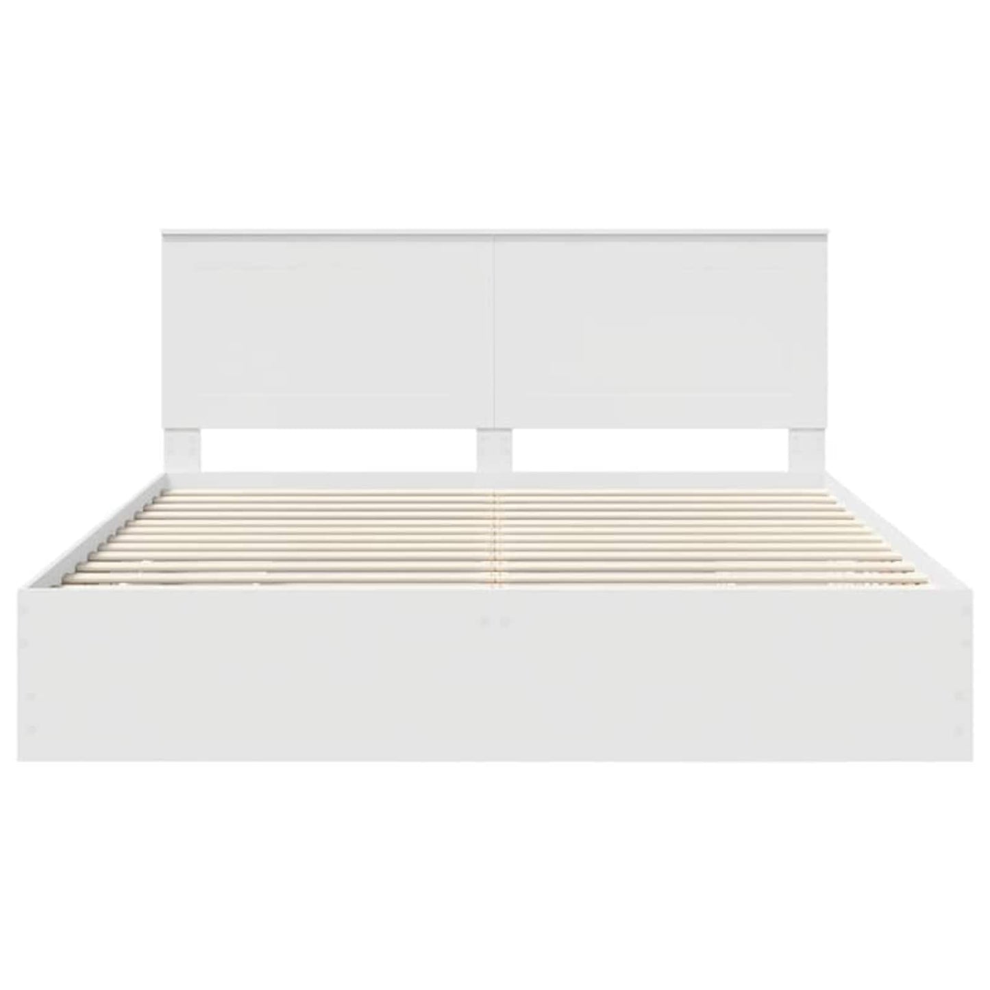 Bedframe met lade met opslag Wit 200 x 200 cm Ingenieurshout
