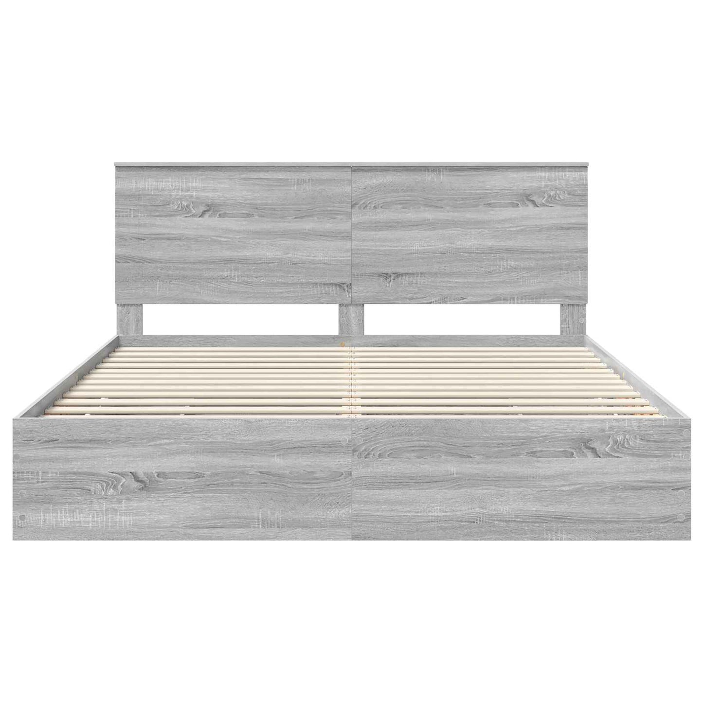 Bedframe met lade Grijs Sonoma 200 x 200 cm Ingenieurshout