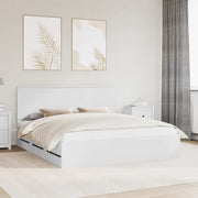 Bedframe 180x200 cm wit met 6 lades ingenieurshout