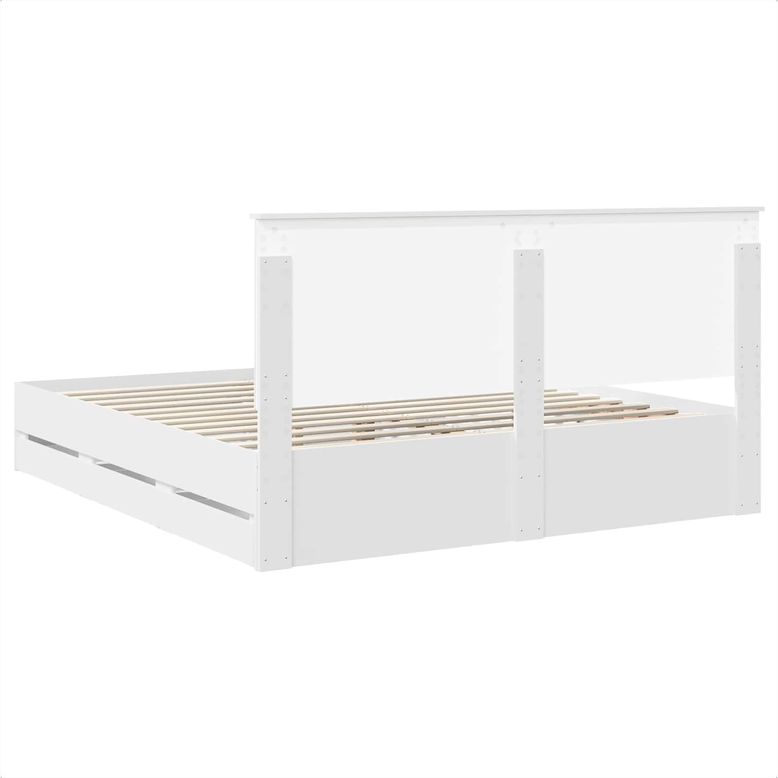 Bedframe met lade met opslag Wit 180 x 200 cm Ingenieurshout