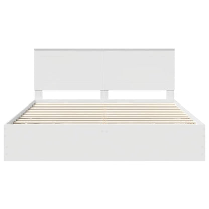 Bedframe met lade met opslag Wit 180 x 200 cm Ingenieurshout