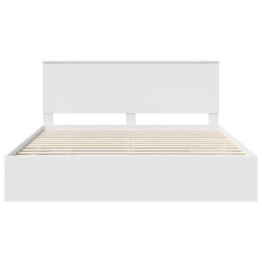 Bedframe met lade met opslag Wit 180 x 200 cm Ingenieurshout