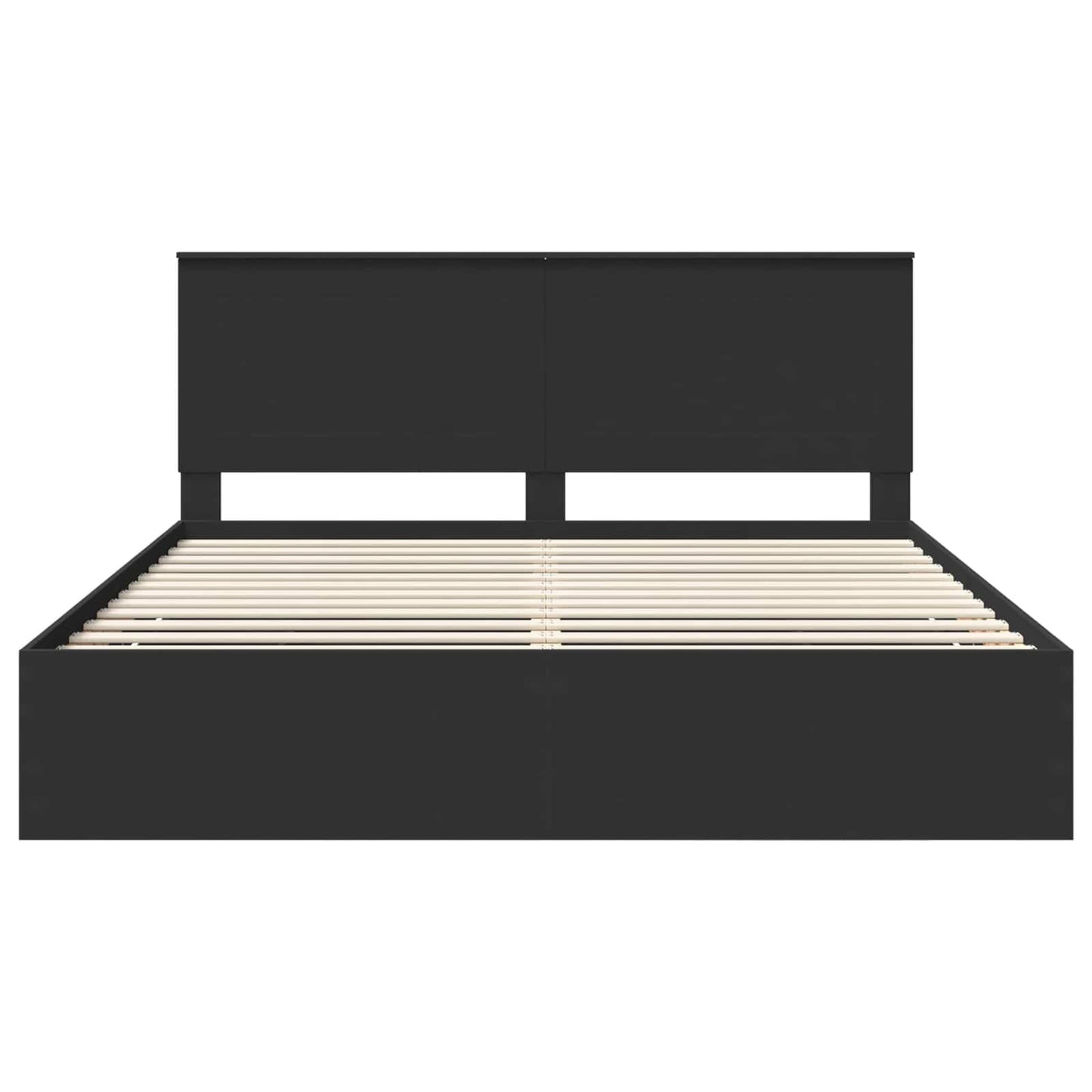 Bedframe met lade met opslag Zwart 180 x 200 cm Ingenieurshout