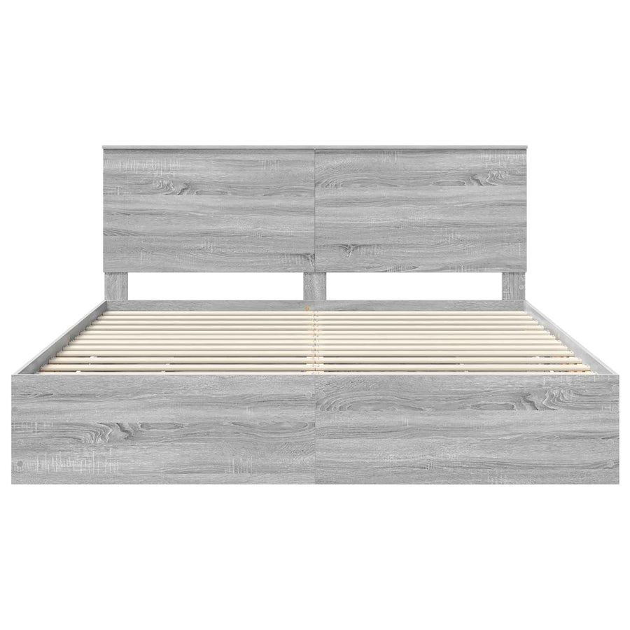 Bedframe met lade Grijs Sonoma 180 x 200 cm Ingenieurshout
