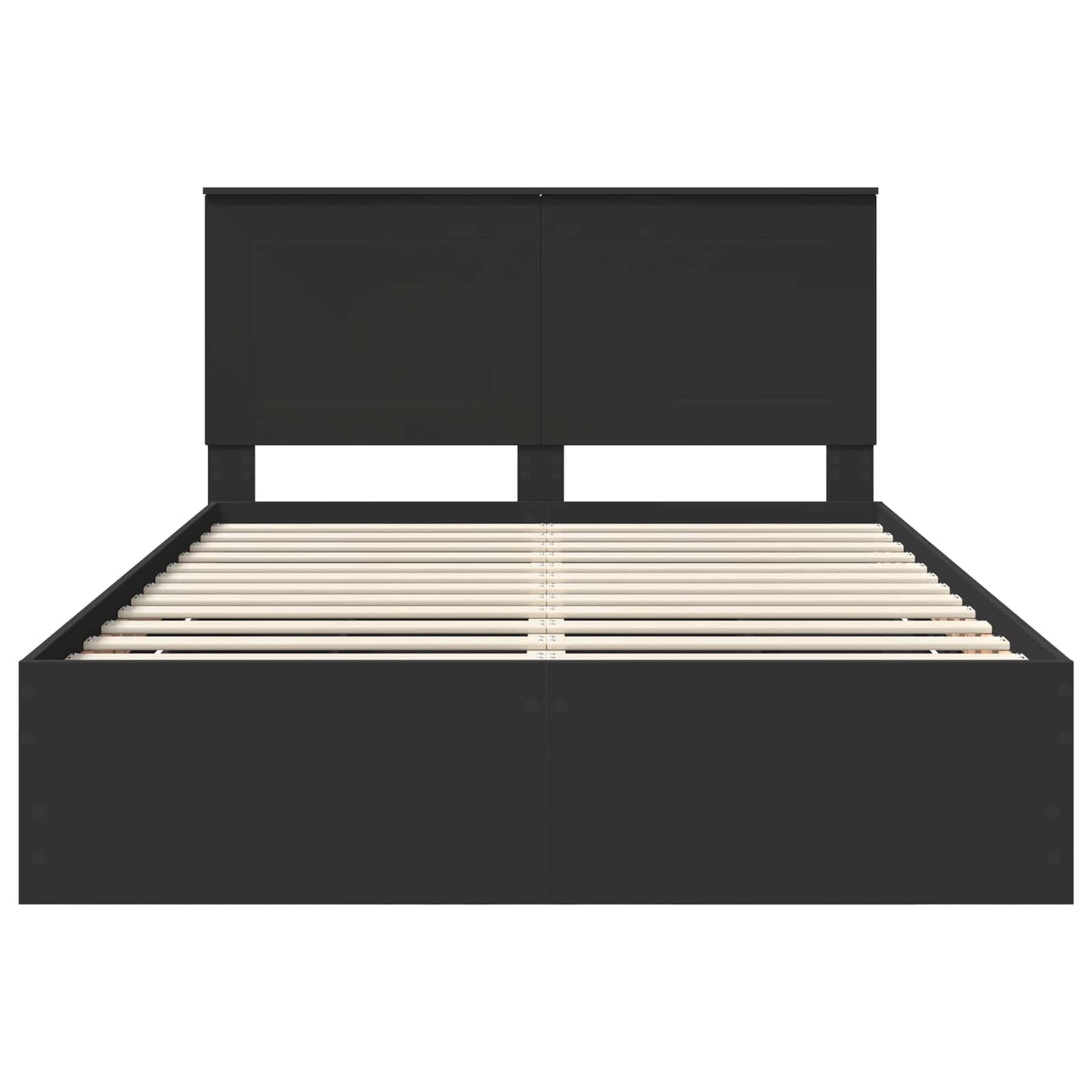 Bedframe met lade met opslag Zwart 160 x 200 cm Ingenieurshout