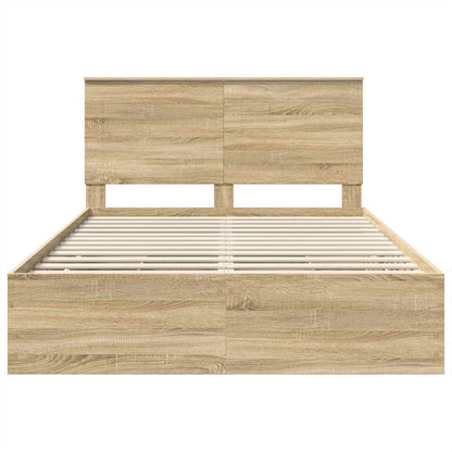 Bedframe met lade Sonoma Eiken 160 x 200 cm Ingenieurshout