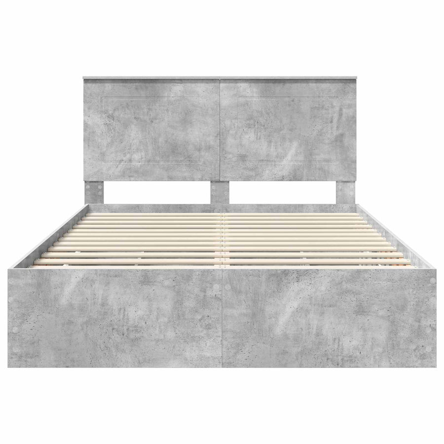 Bedframe met lade Beton Grijs 160 x 200 cm Ingenieurshout