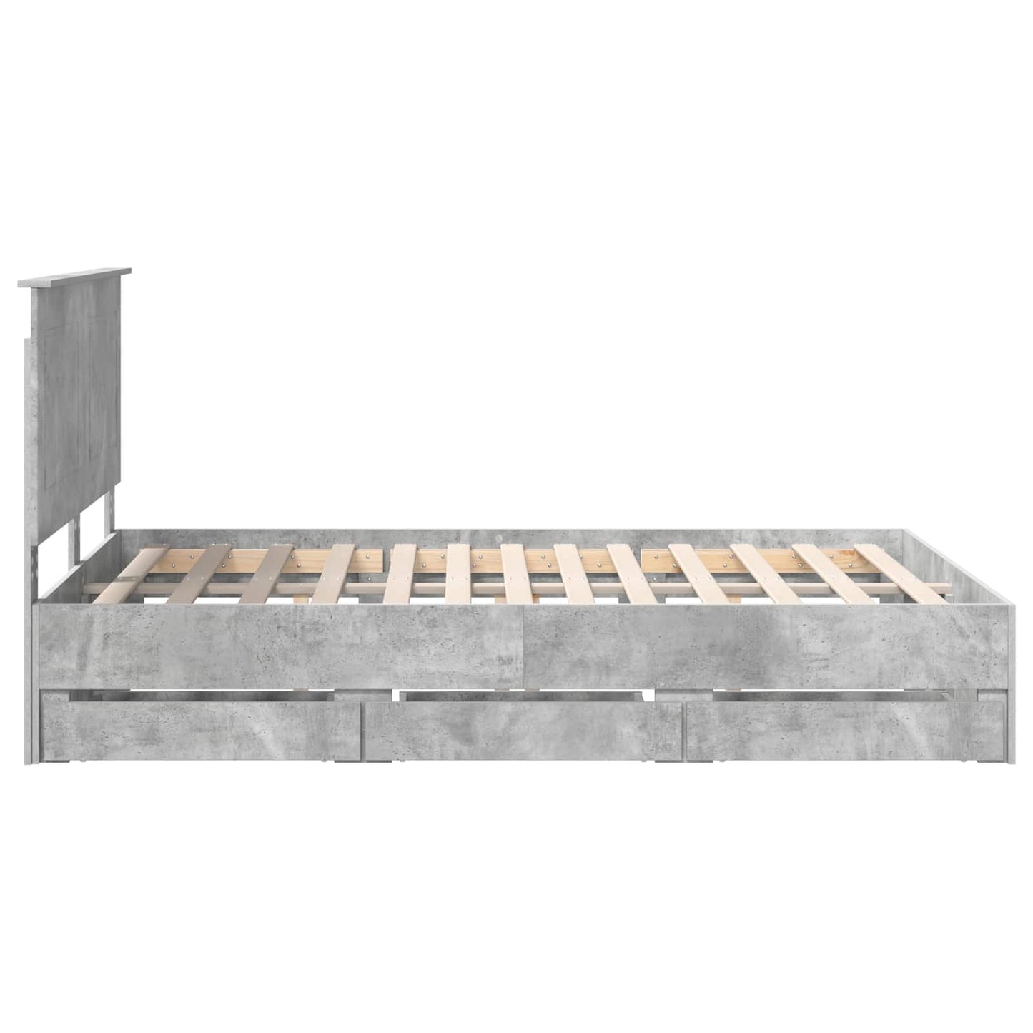 Bedframe met lade Beton Grijs 160 x 200 cm Ingenieurshout
