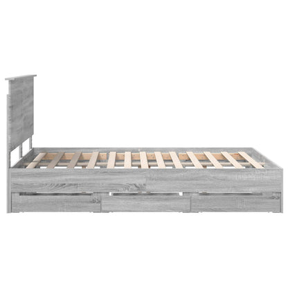 Bedframe met lade Grijs Sonoma 160 x 200 cm Ingenieurshout