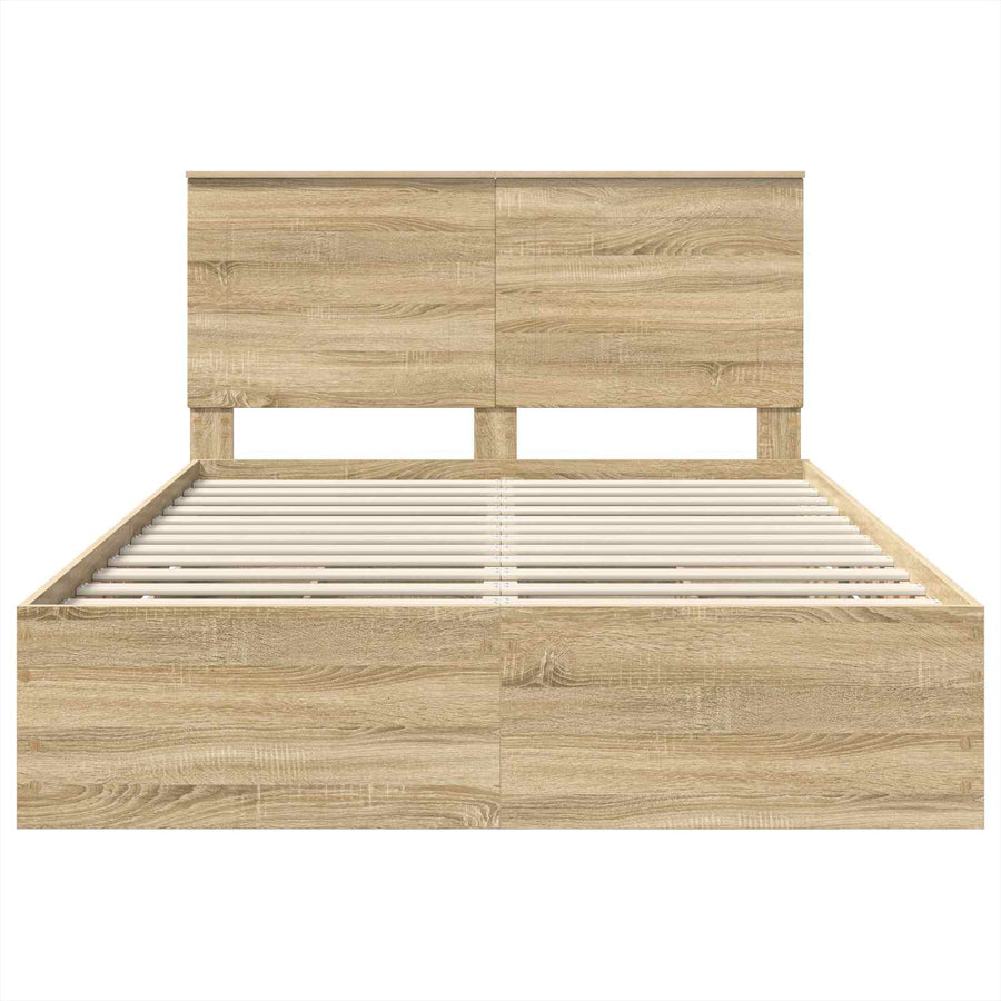 Bedframe met lade Sonoma Eiken 150 x 200 cm Ingenieurshout