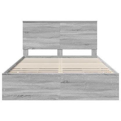Bedframe met lade Grijs Sonoma 150 x 200 cm Ingenieurshout