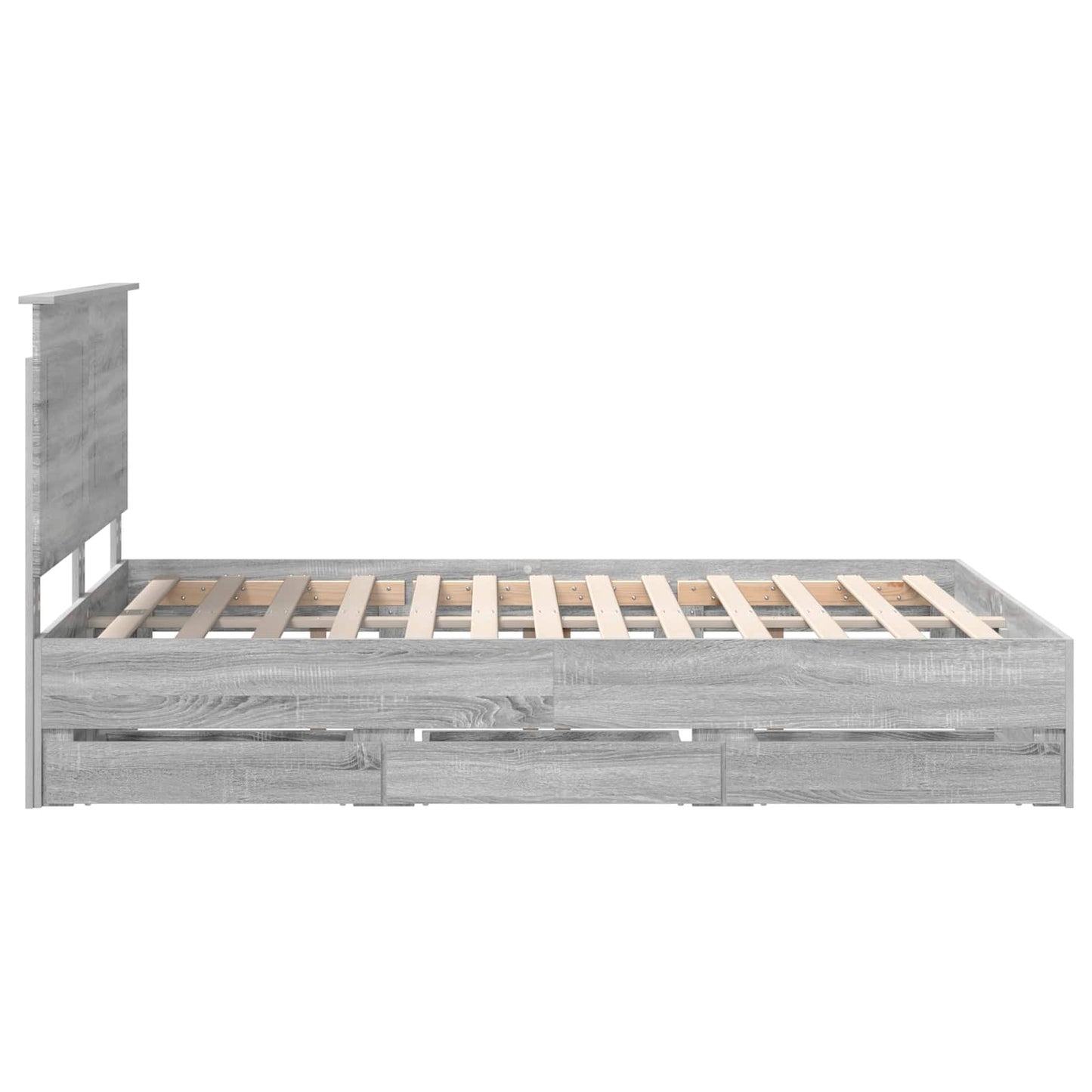 Bedframe met lade Grijs Sonoma 140 x 200 cm Ingenieurshout