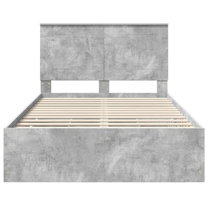 Bedframe met lade Beton Grijs 135 x 190 cm Ingenieurshout