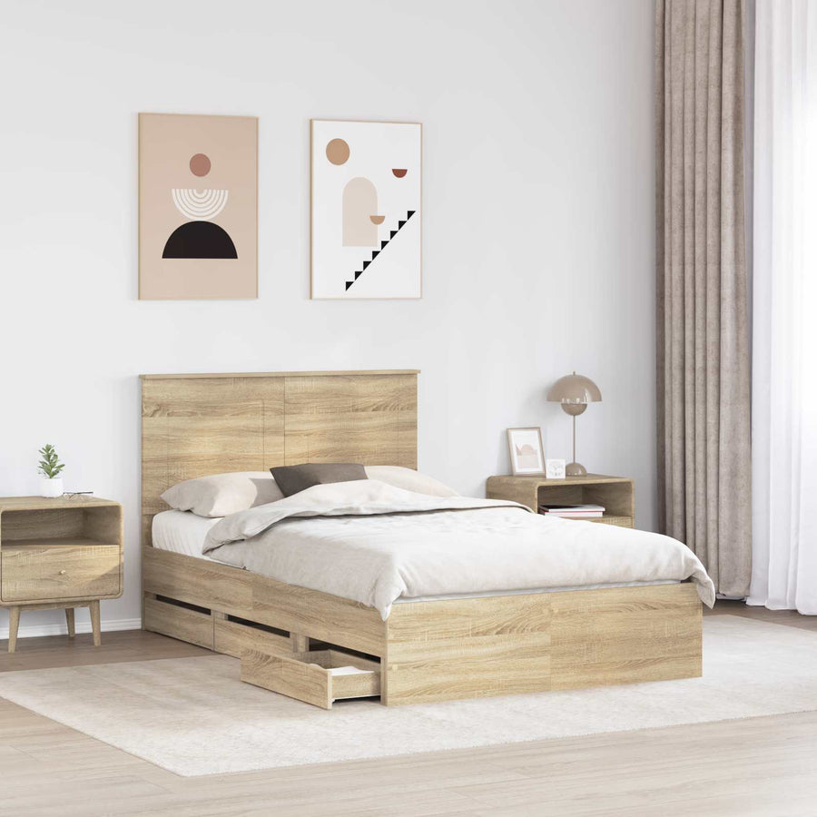 Bedframe Sonoma Eiken Ingenieurshout