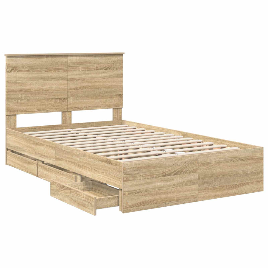 Bedframe Sonoma Eiken Ingenieurshout