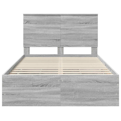 Bedframe met lade Grijs Sonoma 120 x 190 cm Ingenieurshout