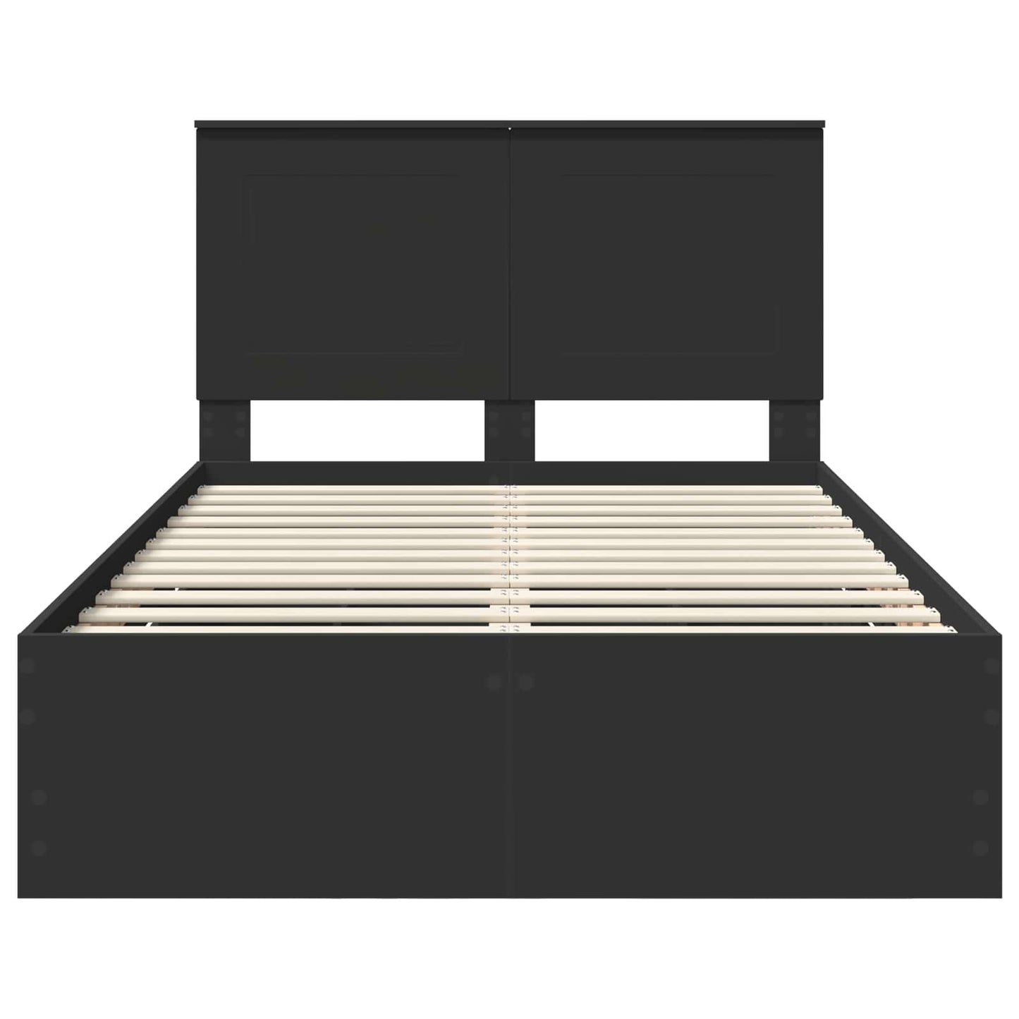 Bedframe met lade met opslag Zwart 120 x 200 cm Ingenieurshout