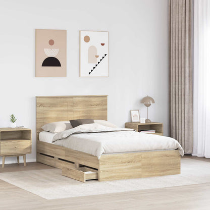Bedframe met lade Sonoma Eiken 120 x 200 cm Ingenieurshout