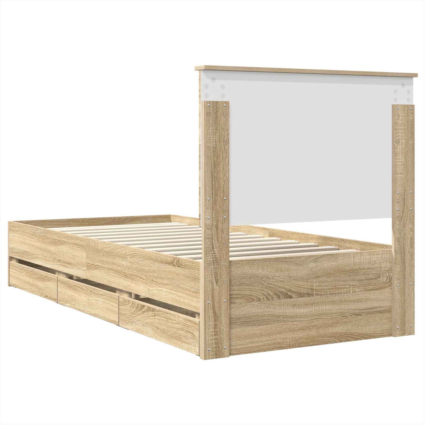 Bedframe met lade Sonoma Eiken 100 x 200 cm Ingenieurshout