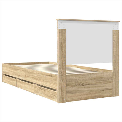 Bedframe met lade Sonoma Eiken 100 x 200 cm Ingenieurshout