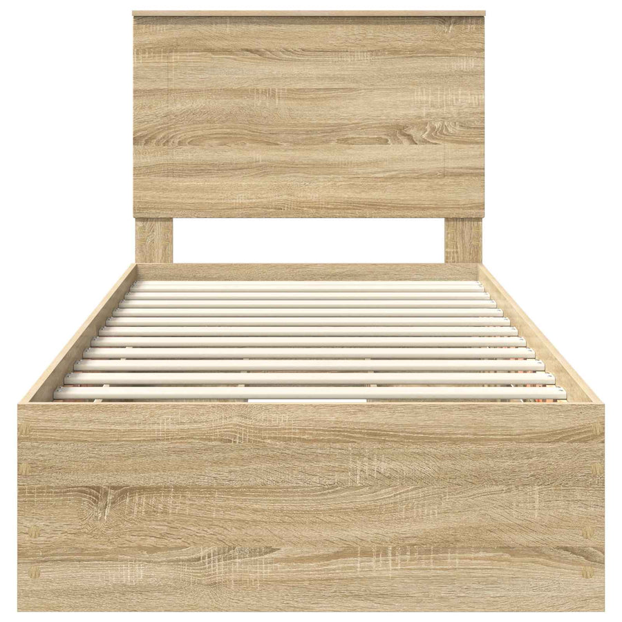 Bedframe met lade Sonoma Eiken 100 x 200 cm Ingenieurshout