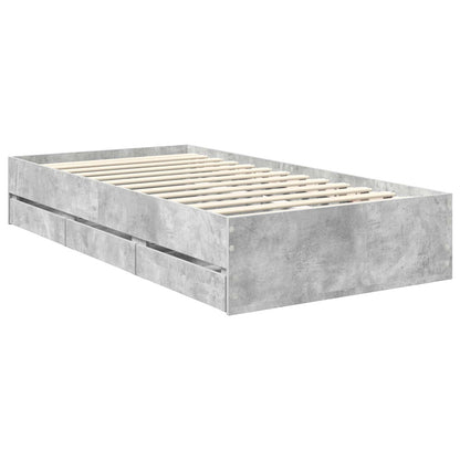Bedframe met lade Beton Grijs 90 x 190 cm Ingenieurshout