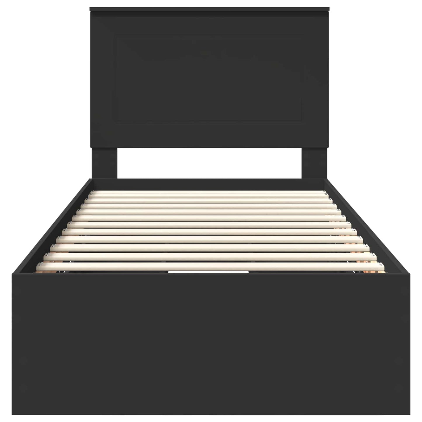 Bedframe met lade met opslag Zwart 90 x 200 cm Ingenieurshout