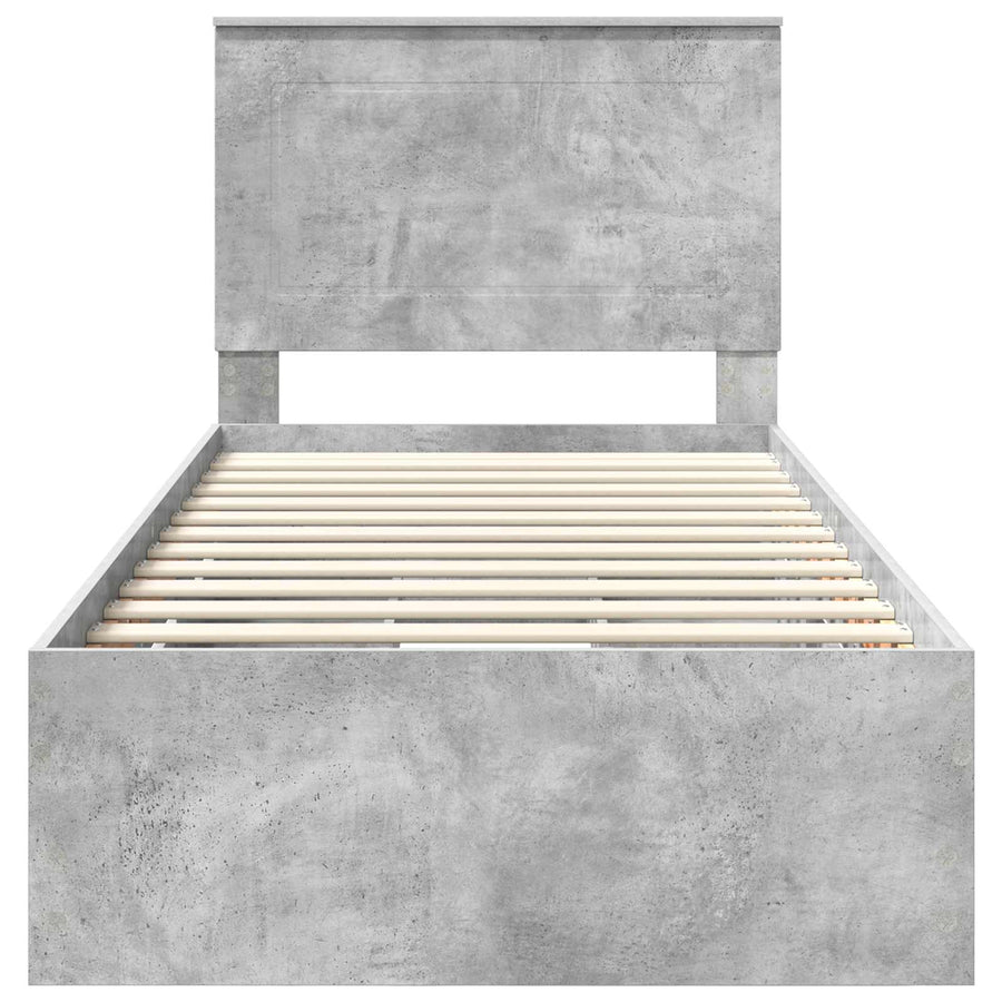 Bedframe met lade Beton Grijs 90 x 200 cm Ingenieurshout