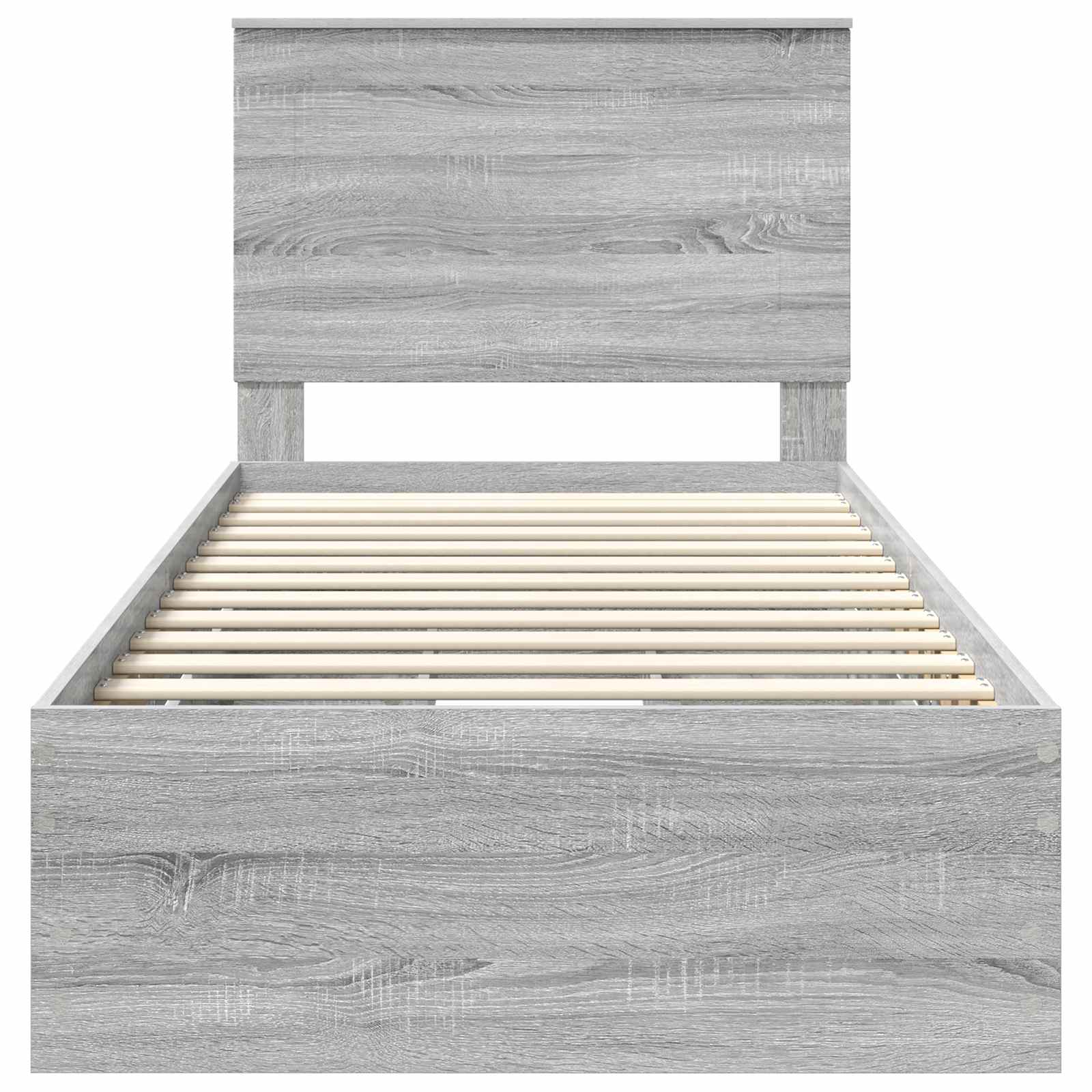 Bedframe met lade Grijs Sonoma 90 x 200 cm Ingenieurshout