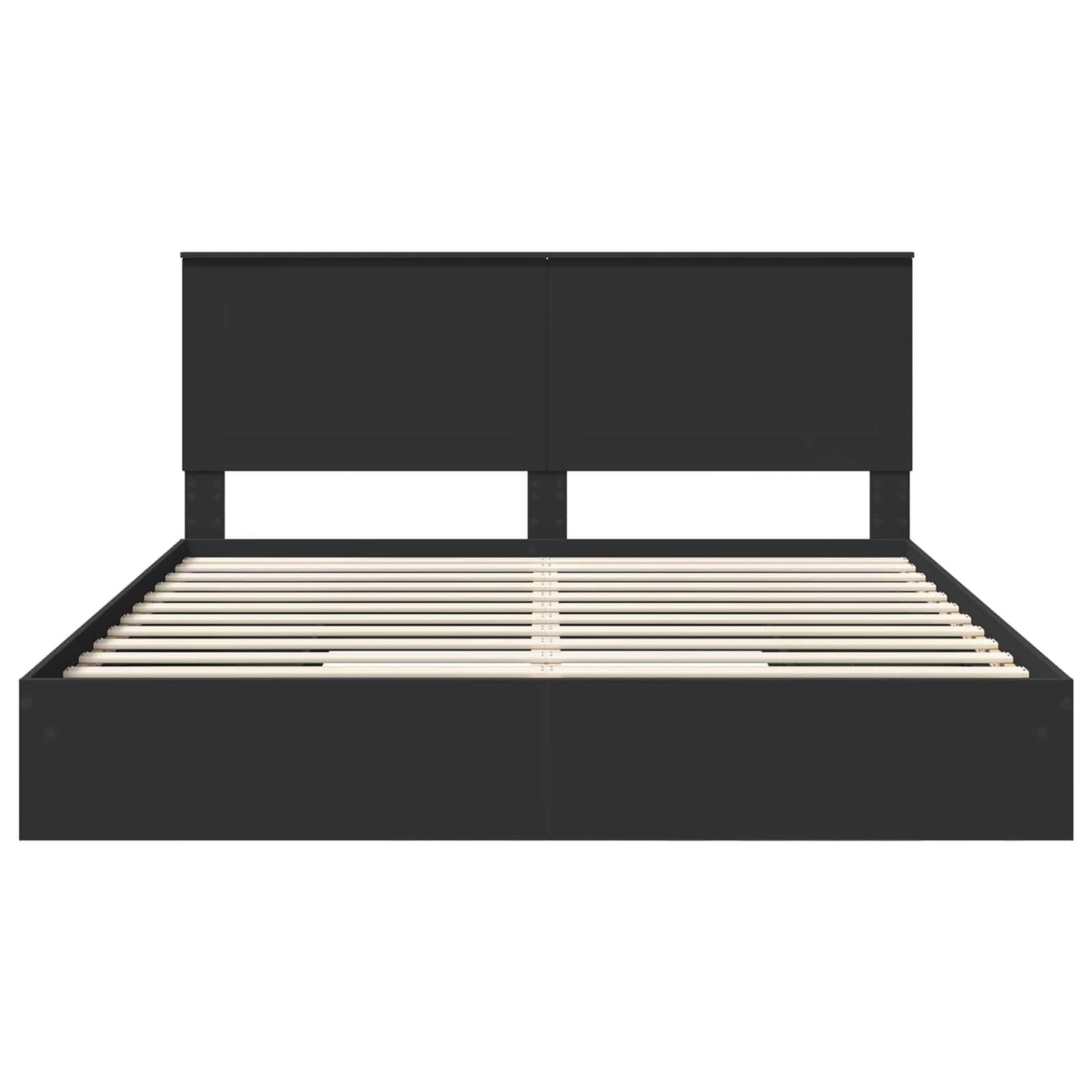 Bedframe met lade met opslag Zwart 200 x 200 cm Bewerkt hout