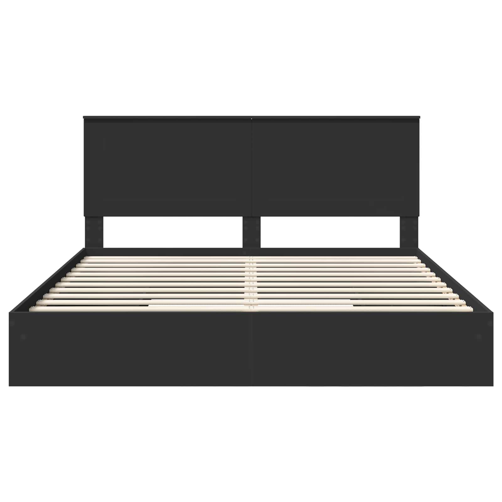 Bedframe met lade met opslag Zwart 200 x 200 cm Bewerkt hout