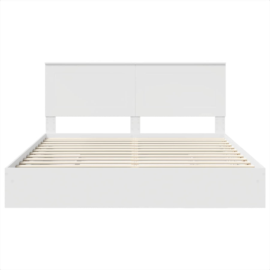 Bedframe met lade met hoofdeinde met opslag Bewerkt hout