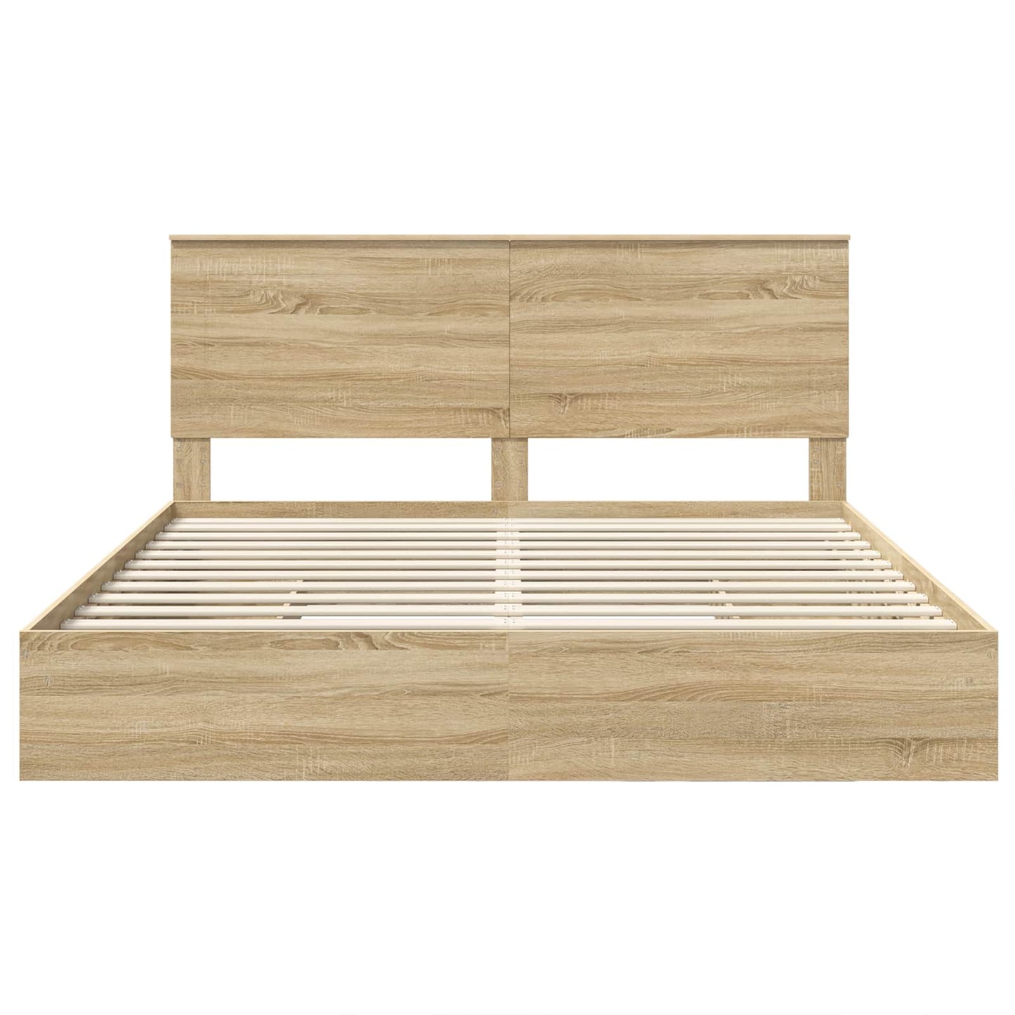 Bedframe met lade met hoofdeinde met opslag Bewerkt hout