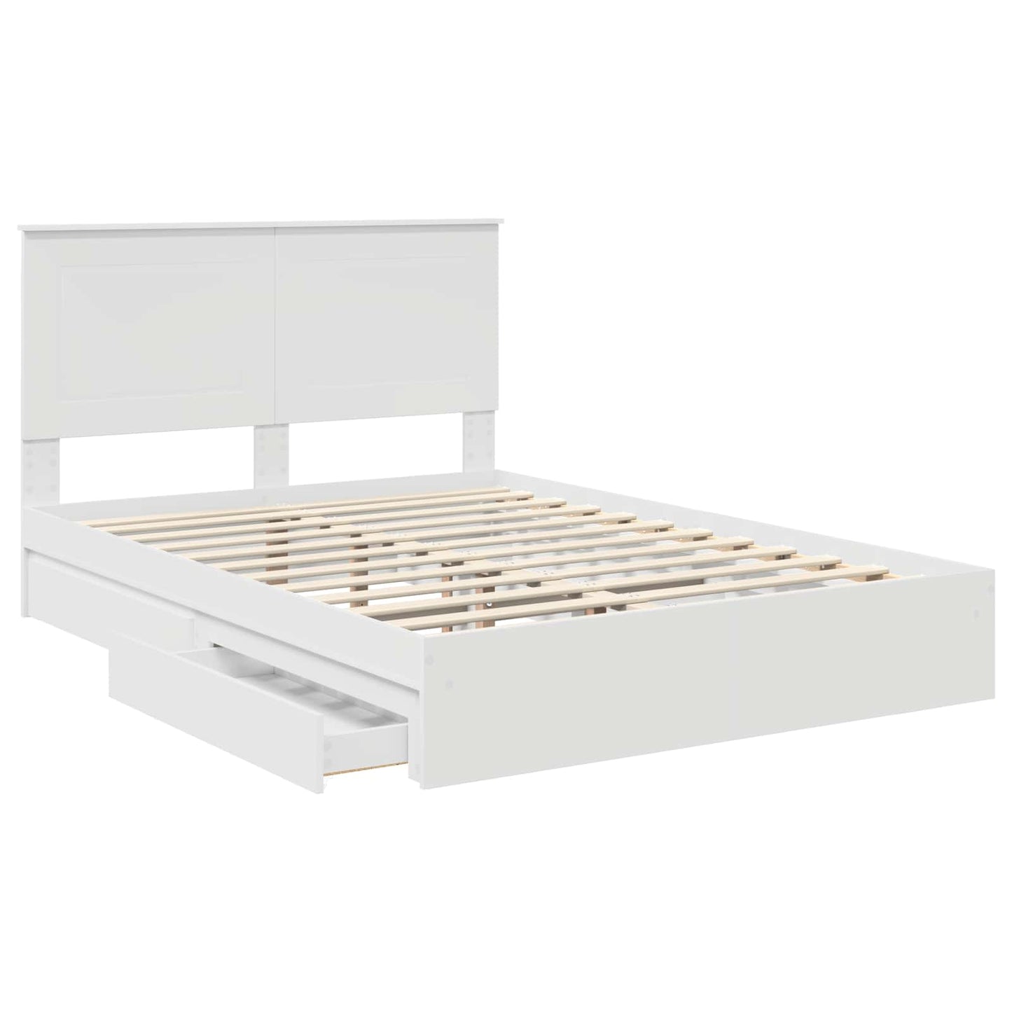 Bedframe met lade met hoofdeinde met opslag Bewerkt hout