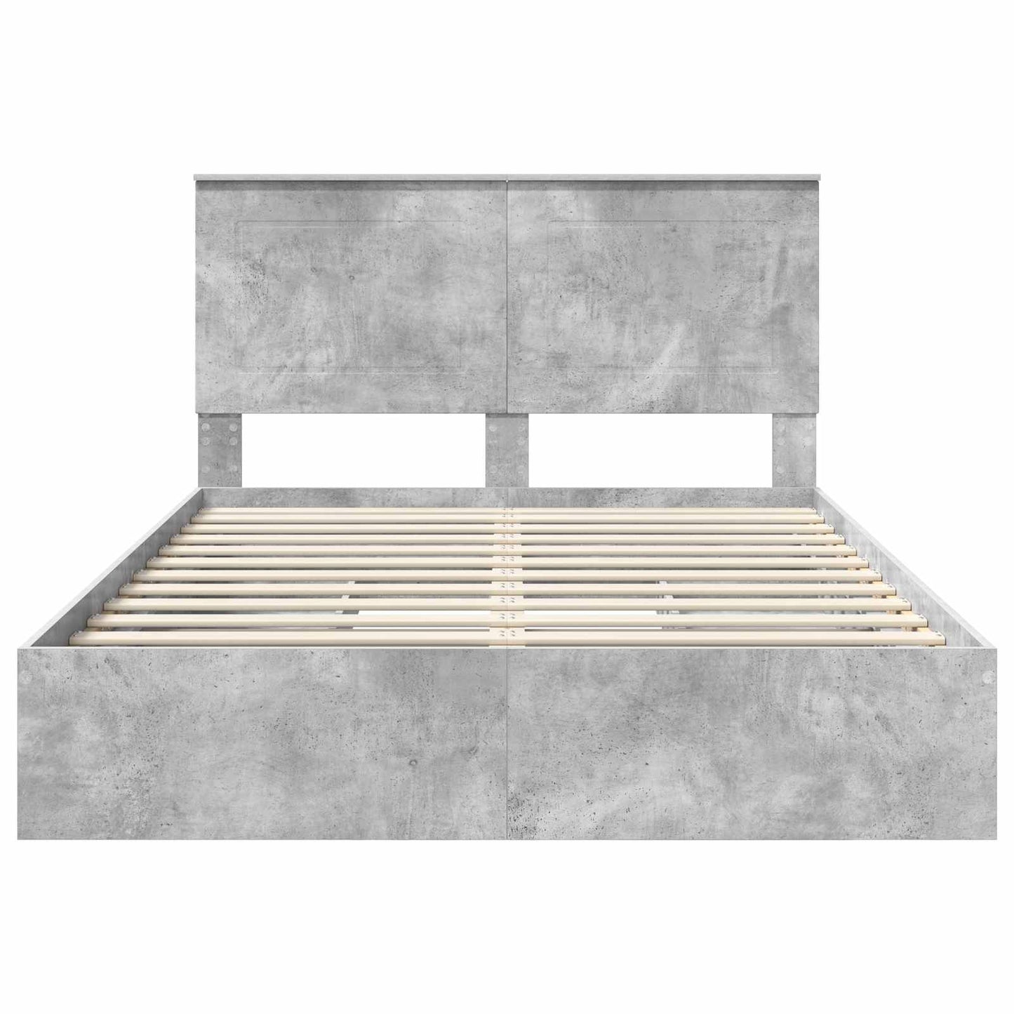 Bedframe met lade Beton Grijs 150 x 200 cm Bewerkt hout