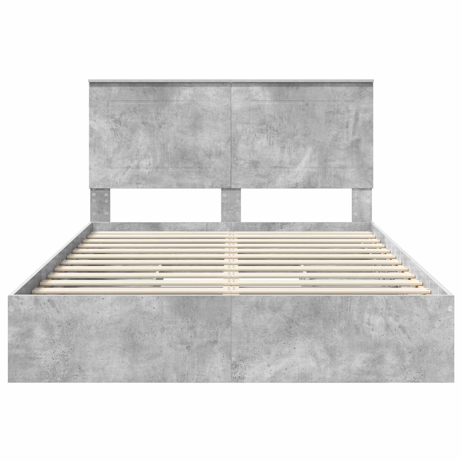 Bedframe met lade Beton Grijs 150 x 200 cm Bewerkt hout