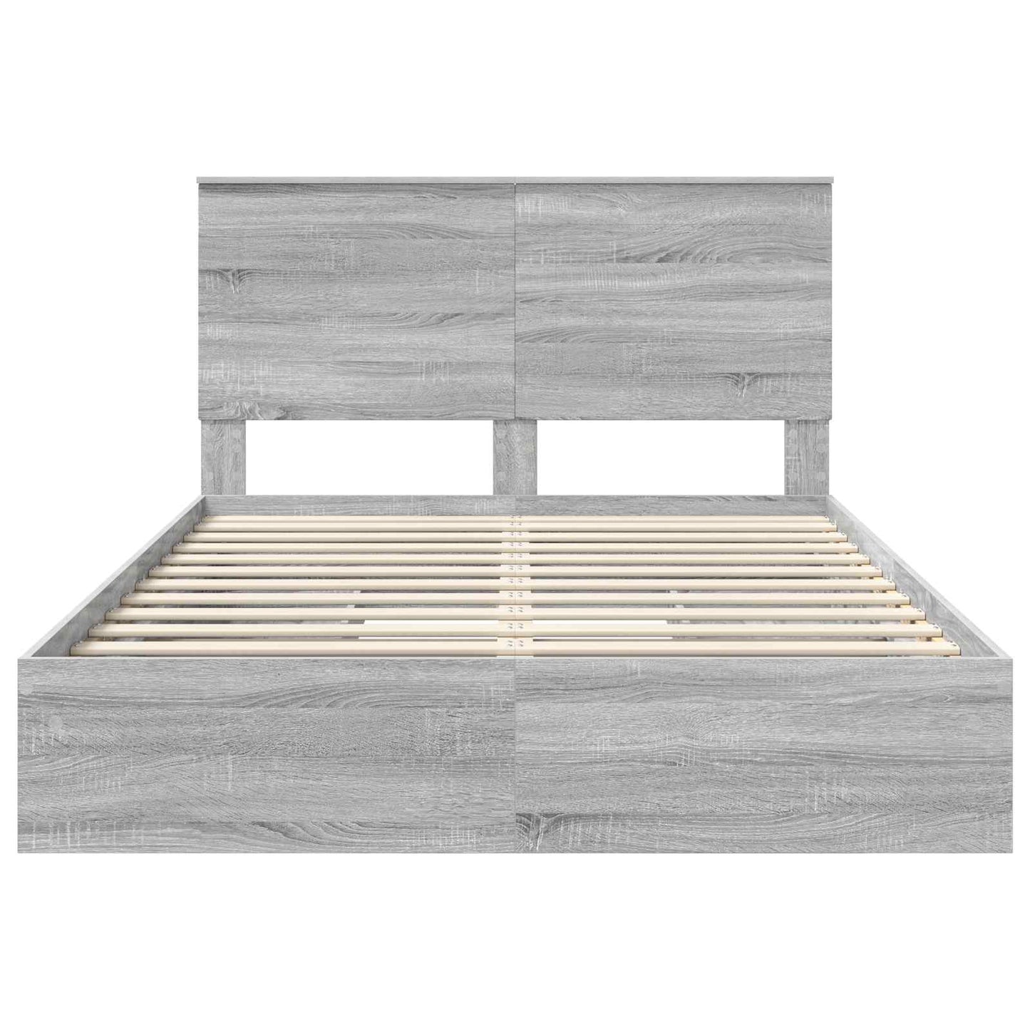 Bedframe met lade Grijs Sonoma 150 x 200 cm Bewerkt hout