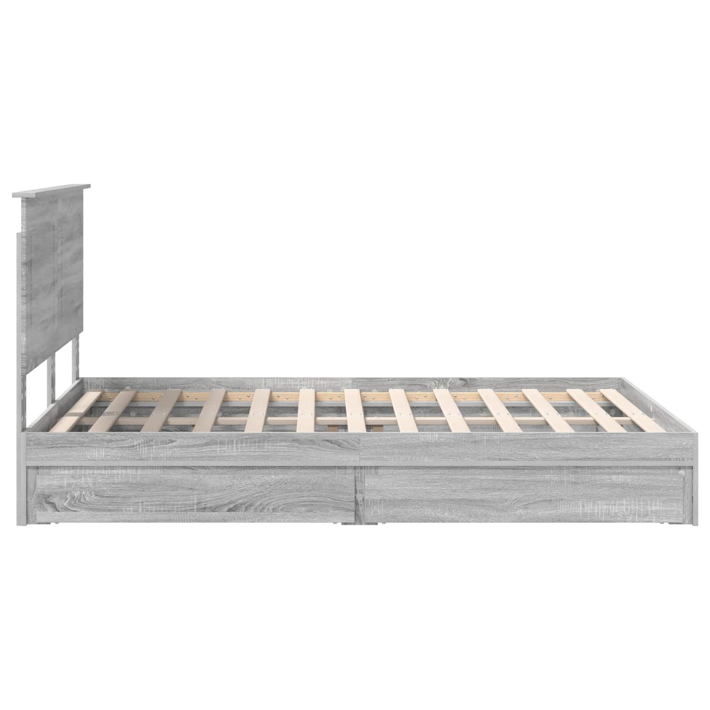 Bedframe met lade Grijs Sonoma 150 x 200 cm Bewerkt hout