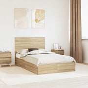 Opslagbed 135x190 cm bewerkt hout met lade