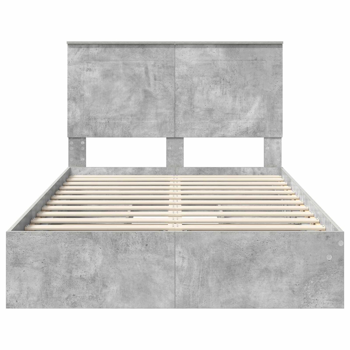 Bedframe met lade Beton Grijs 135 x 190 cm Bewerkt hout