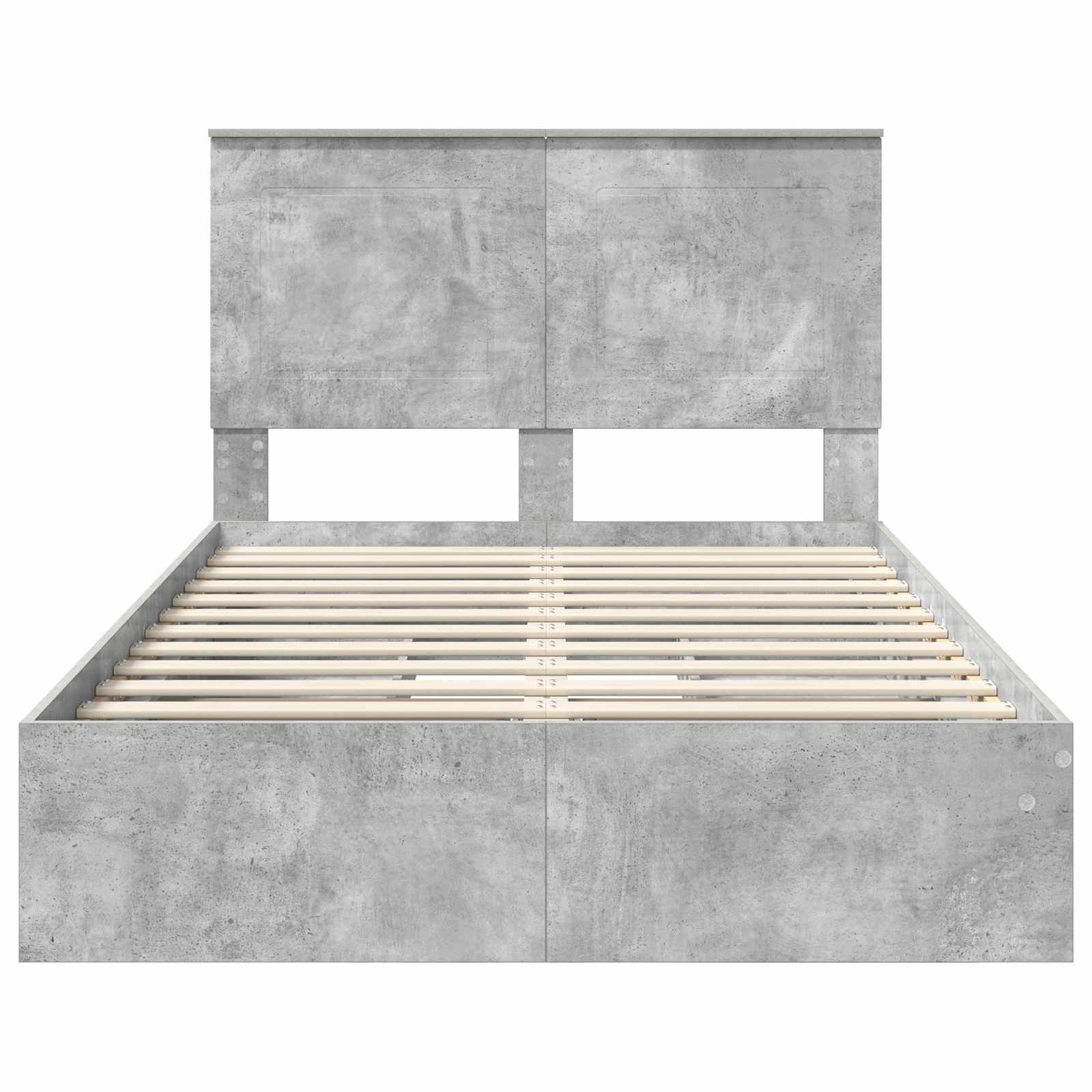 Bedframe met lade Beton Grijs 135 x 190 cm Bewerkt hout